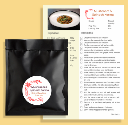 Spice mix and recipe card