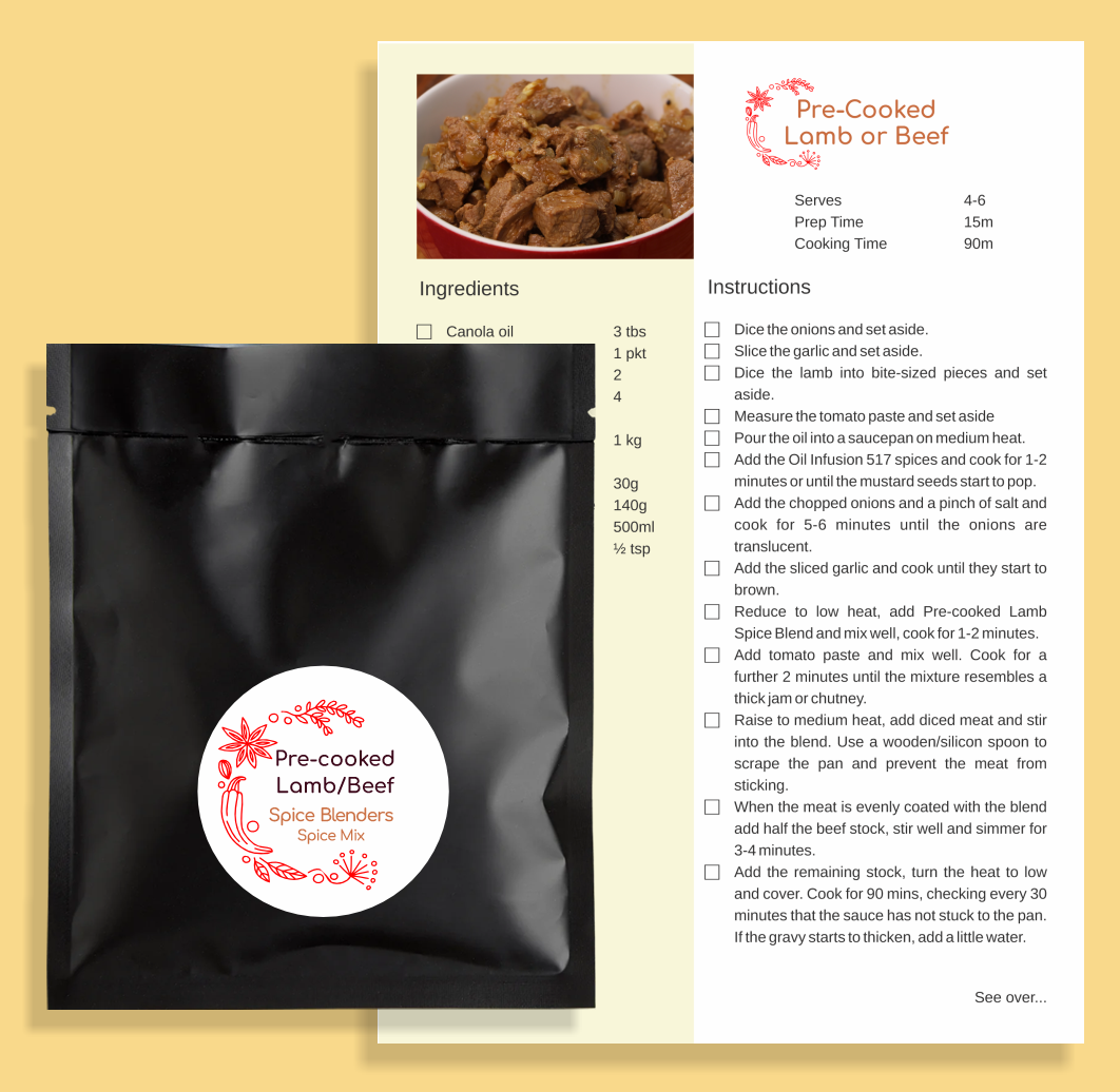 Indian Pre-cooked Lamb or Beef