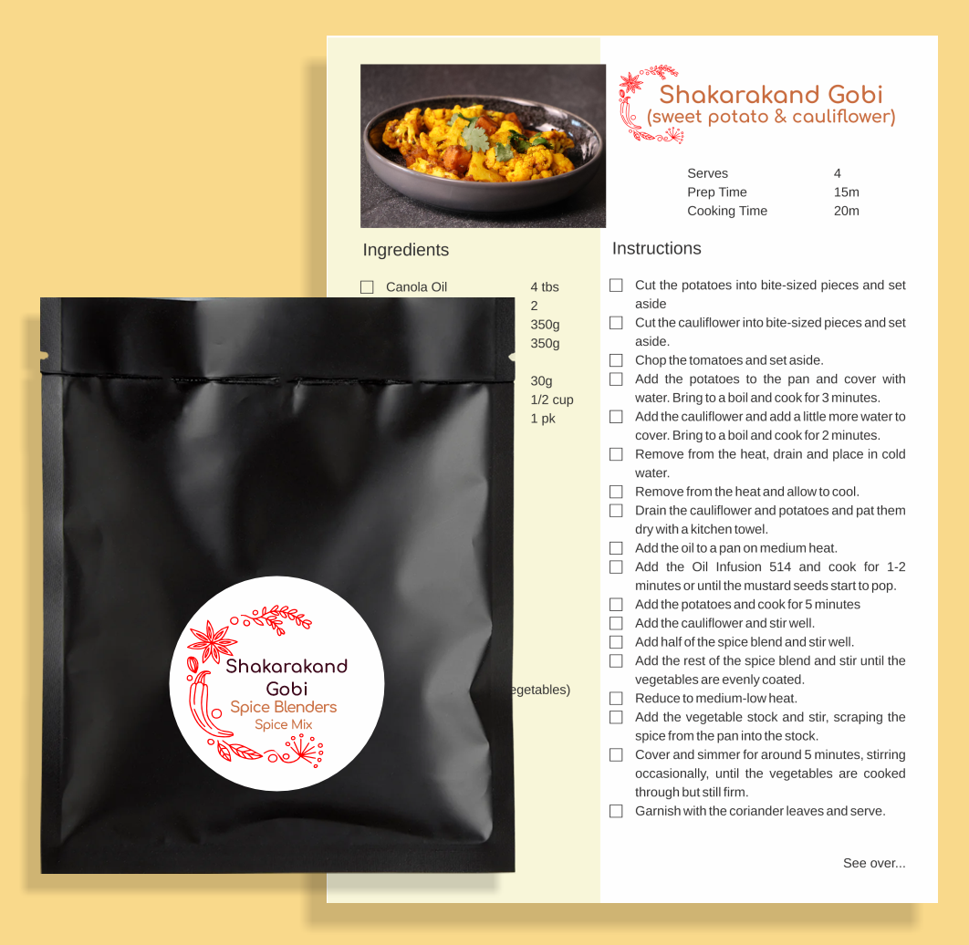 Shakarakand Gobi (Sweet Potato and Cauliflower)