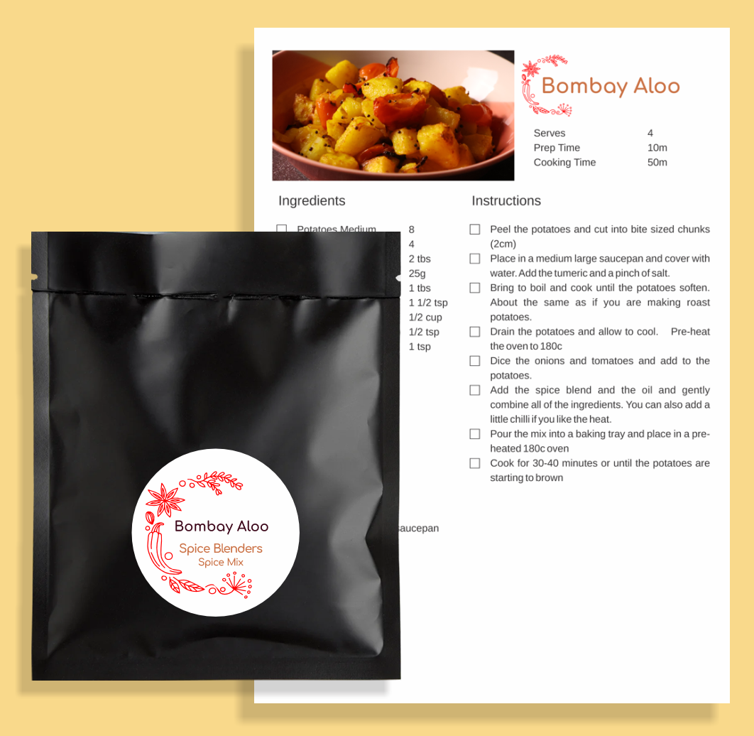 Picture of Spice mix and recipe card